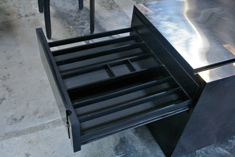 Italian Bar in Wood Leather and Laminated Aluminum 1970s by Cini & Nils