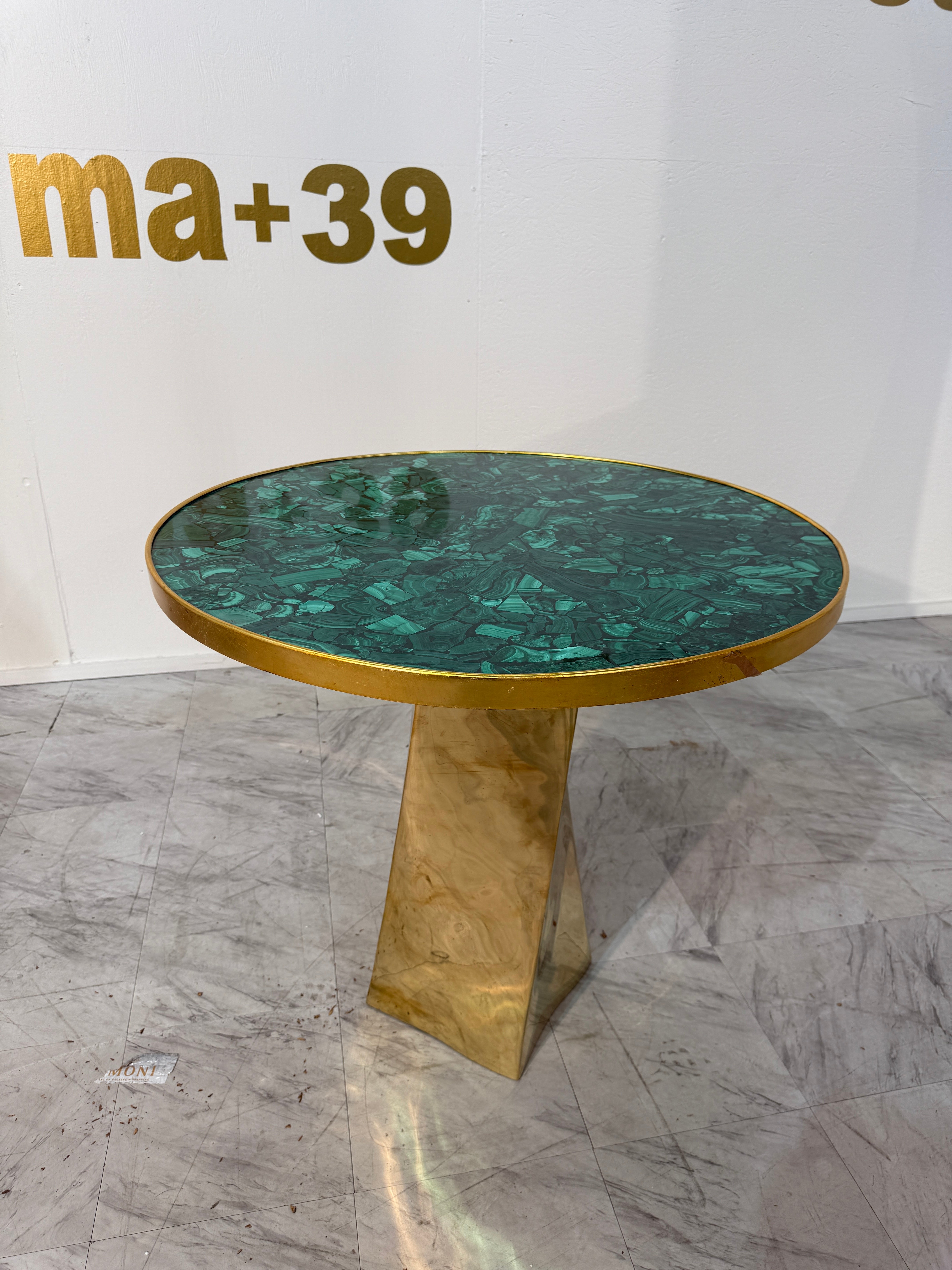 Italian Malachite and Bronze Table by Fonderia Artistica Ruocco, 1990s