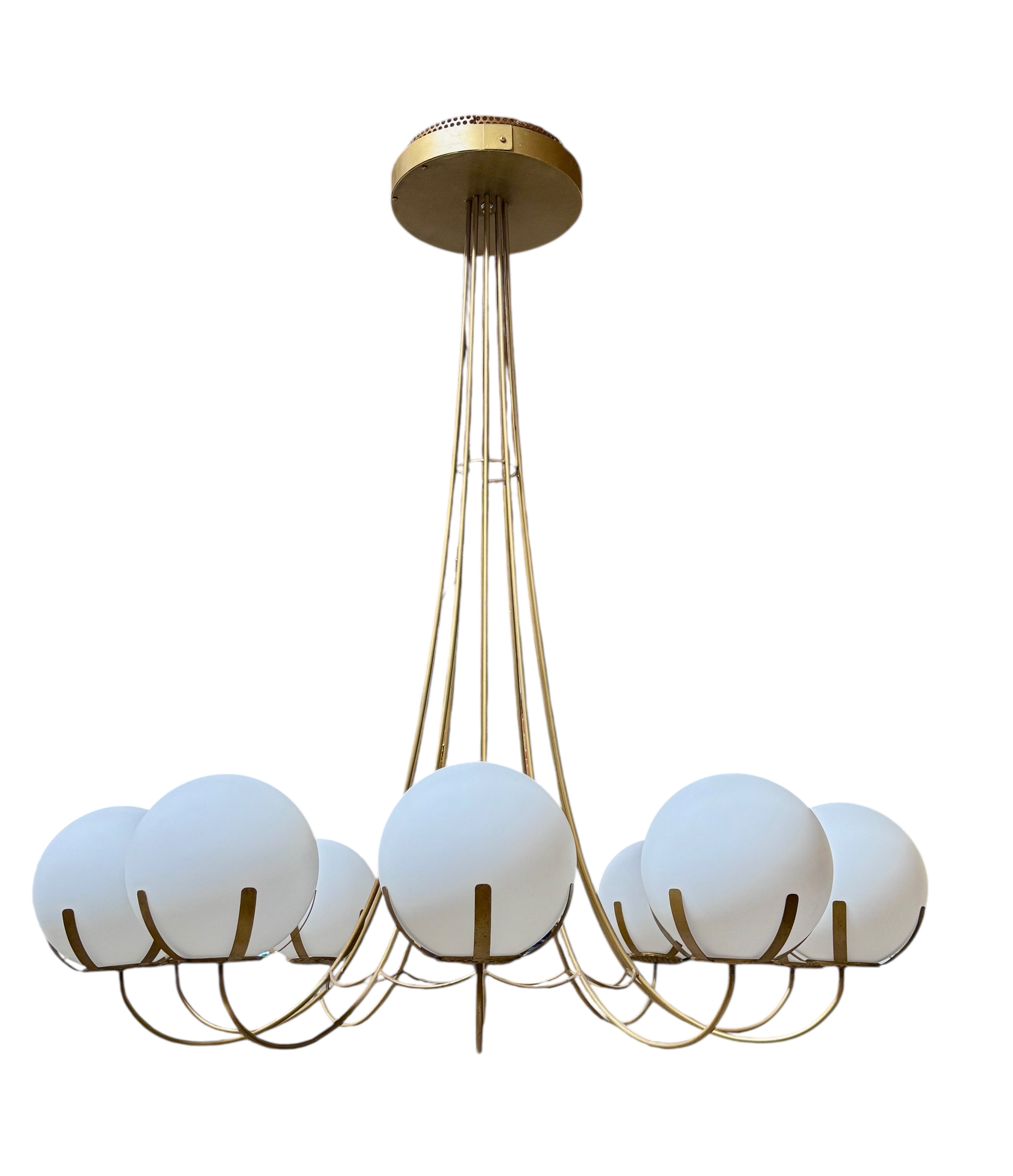 1970s Mid Century Oversize Italian Chandelier